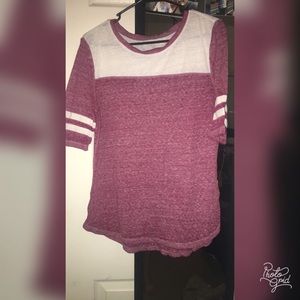 Pink with stripe tee